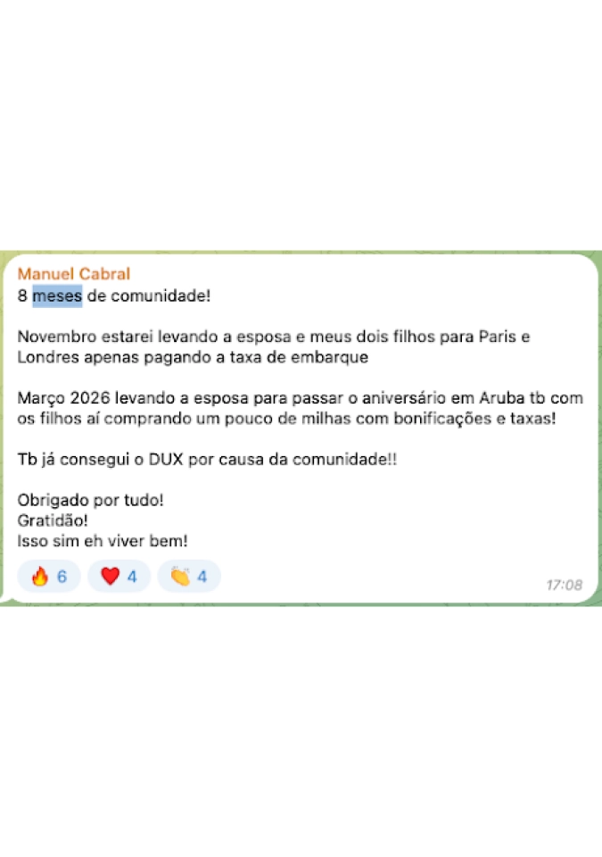 Depoimento de aluno
