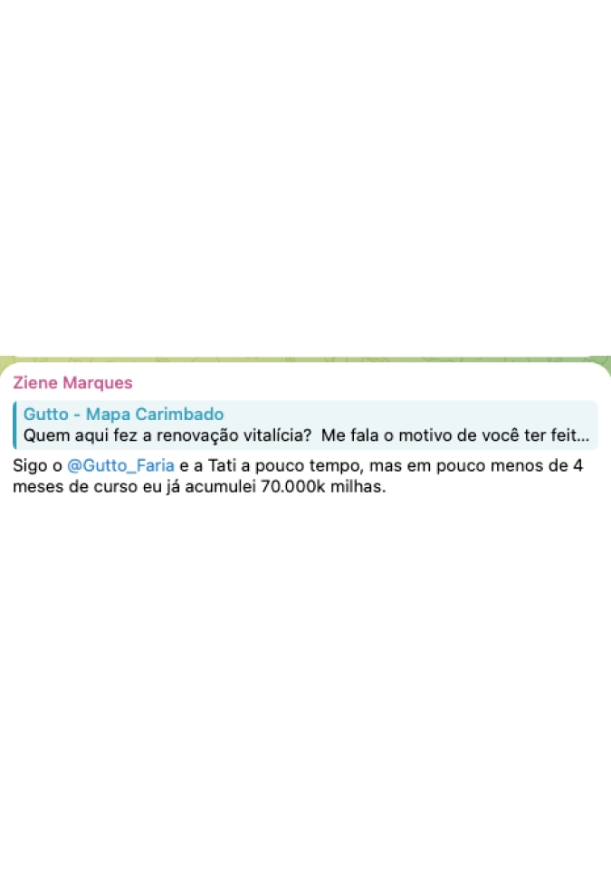 Depoimento de aluno