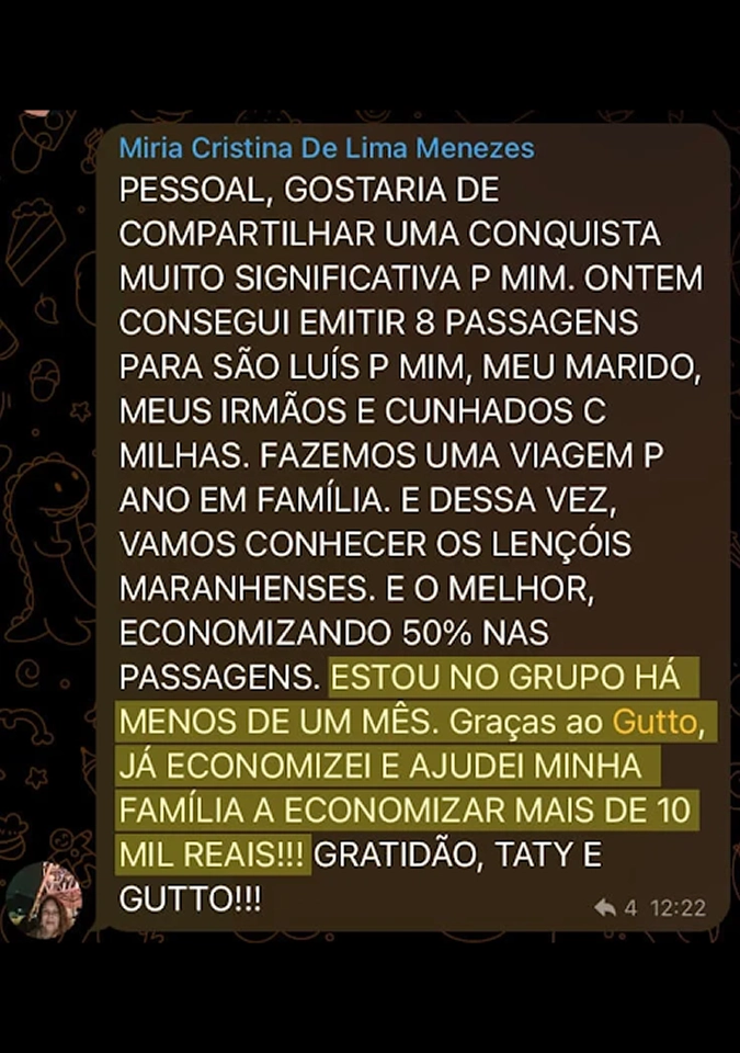 Depoimento de aluno