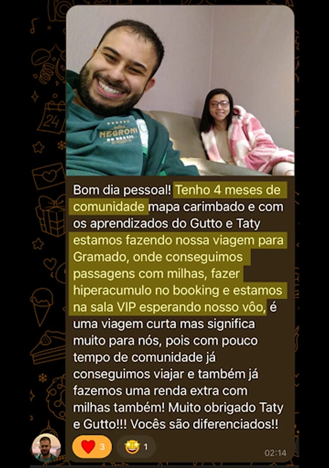 Depoimento de aluno